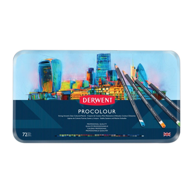 Карандаши цветные Derwent Procolour, 72 цветов (5028252514675) - изображение 1