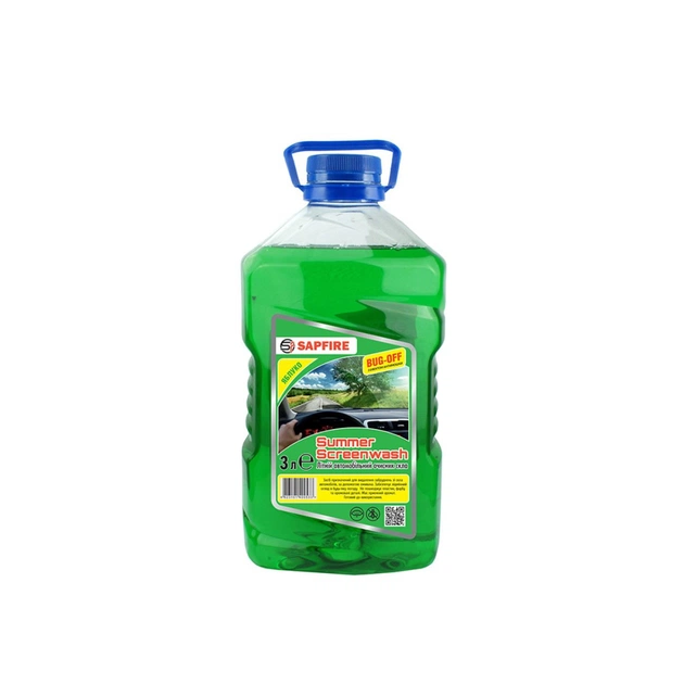 Омивач автомобільний SAPFIRE Summer Screenwash 3 л - яблуко (400533) - изображение 1
