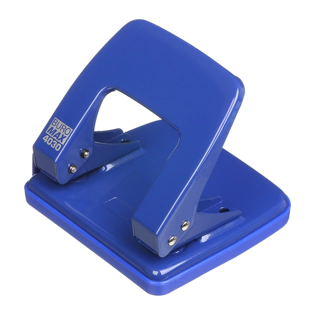 Діркопробивач Buromax металевий, до 25 аркушів, 122 х 108 х 54 мм, синій (BM.4030-02) - picture 1