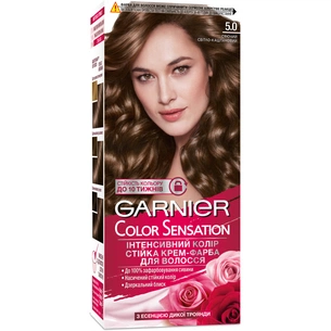 Фарба для волосся Garnier Color Sensation 5.0 Сяючий світло-каштановий 110 мл (3600541135833) зображення 1