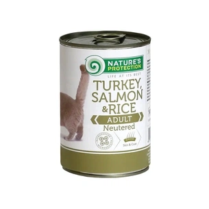 Консерви для котів Nature's Protection Adult Neutered Turkey, Salmon & Rice 400 г (KIK24636) зображення 1
