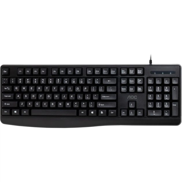 Клавіатура AOC KB120B USB UA Black (KB120B/97) - зображення 1