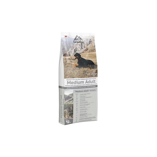 Сухой корм для собак Carpathian Pet Food Medium Adult 12 кг (4820111140695) - изображение 1