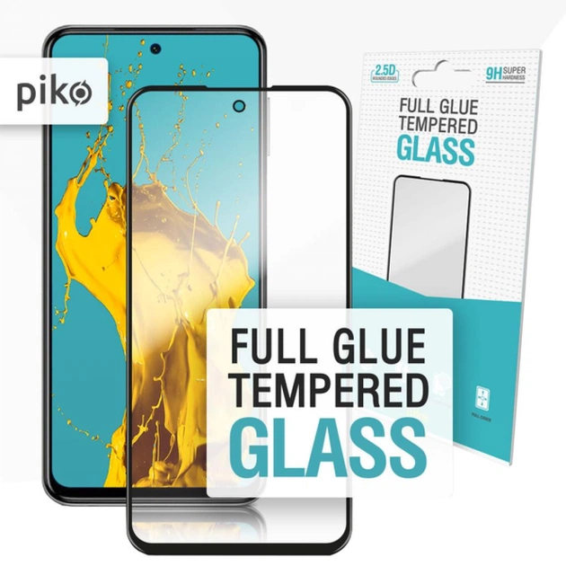 Стекло защитное Piko Full Glue Xiaomi Redmi Note 9 Pro black (1283126501883) - изображение 1