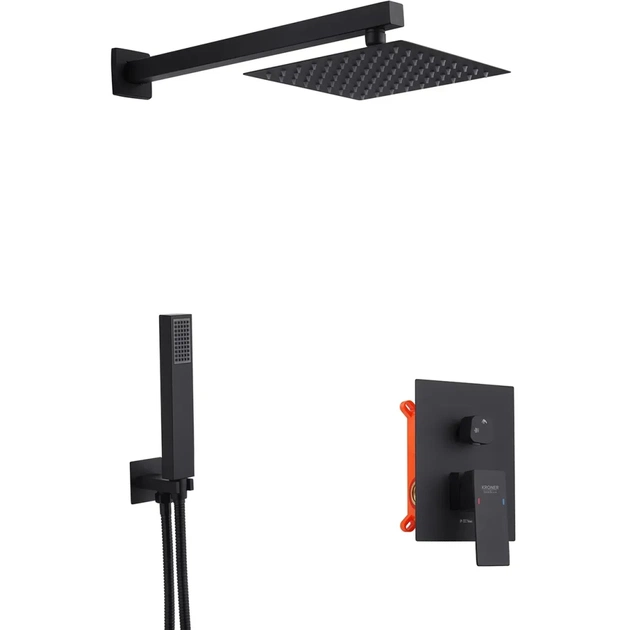 Душовий гарнітур Kroner Kubus-SCH082 + змішувач Edelstahl Kubus-SCH010-3 (CVS30178) - picture 5