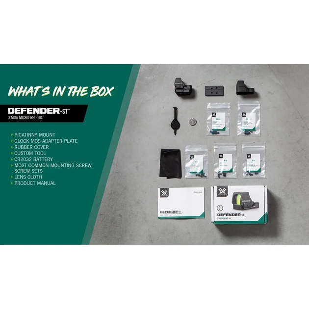 Коліматорний приціл Vortex Defender-ST 3 MOA Red Dot (DFST-MRD3) (930745) - picture 5