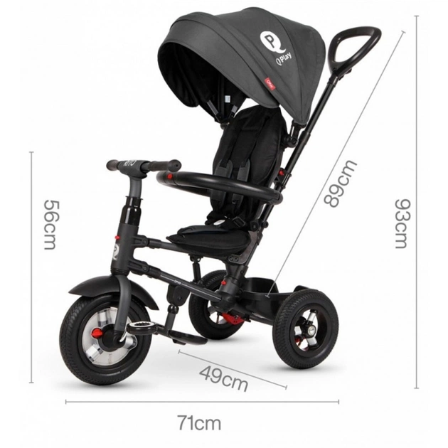 Дитячий велосипед QPlay Rito Rubber Blue складаний триколісний (S380-10BlueRubber) - picture 5