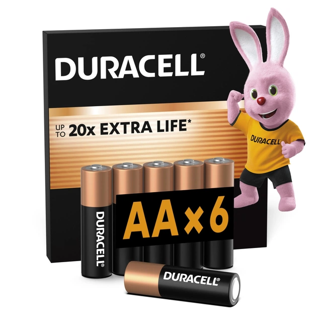 Батарейка Duracell AA лужні 6 шт. в упаковці (5007757) - зображення 1