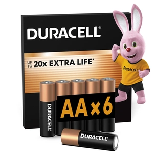 Батарейка Duracell AA лужні 6 шт. в упаковці (5007757) зображення 1
