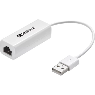 Перехідник USB 2.0 AM to RJ45 Ethernet 1000Mbps Sandberg (133-78) зображення 1