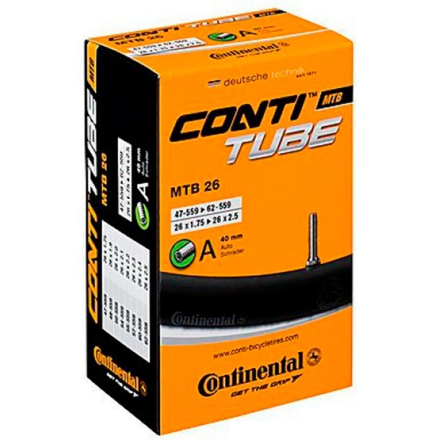 Велосипедна камера Continental MTB 26" 47-559 / 62-559 A40 (181611) - зображення 1