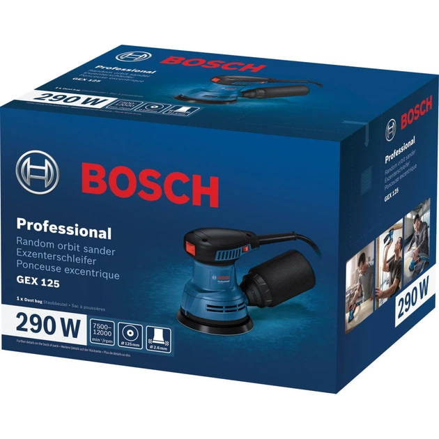 Шліфувальна машина Bosch GEX 125-1 AE 250Вт, 125 мм, 7500-12000об/хв (0.601.3A8.020) - picture 11