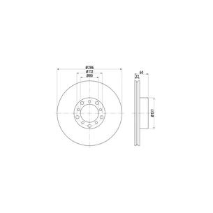 Гальмівний диск LPR M2171V зображення 1