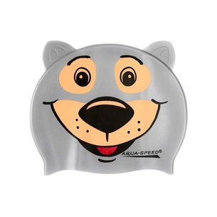 Шапка для плавання Aqua Speed Zoo 115-Bear 5761 сірий ведмідь Діт OSFM (5908217657619) зображення 1