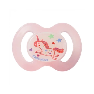 Пустушка Baby-Nova Unicornio Pink нічна 0-6 міс. рожева (3962483) зображення 1