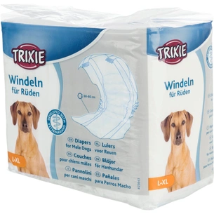 Підгузки для тварин Trixie для собак (кобелів) L-XL 60-80 см 12 шт (4011905236438) зображення 1