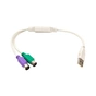 Перехідник USB to 2хPS/2, 0.3m PowerPlant (CA913183) - зменшене зображення 1