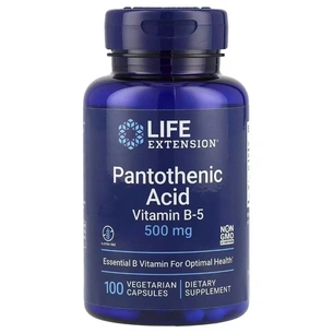 Вітамін Life Extension Пантотенова кислота, Вітамін B5, 500 мг, Pantothenic Acid, 100 вег (LEX-20281) зображення 1