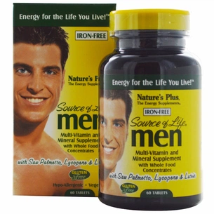Мультивітамін Natures Plus Мультивітаміни для Чоловіків, Source of Life, 60 таблеток (NTP3093) зображення 1