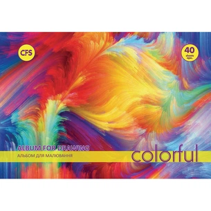 Альбом для малювання Cool For School на пружині COLORFUL, 40аркушів 100г/м2 (CF60904-02) зображення 1