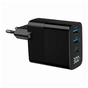 Зарядний пристрій Gembird 2хUSB-A (QC3.0 18W) + 1хType-C (PD20W) LCD black (TA-UC-PDQC30LCD-BK-02) - зменшене зображення 2