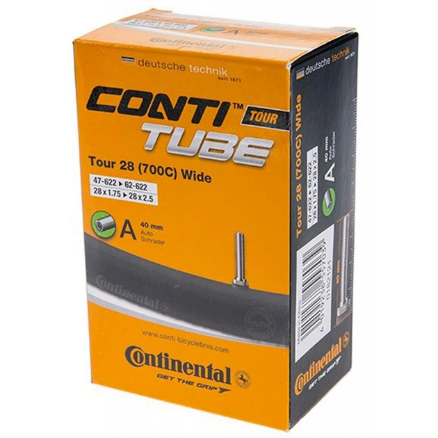 Велосипедна камера Continental Tour 28" Wide 54-584 / 62-622 RE AV40mm (182121) - зображення 1