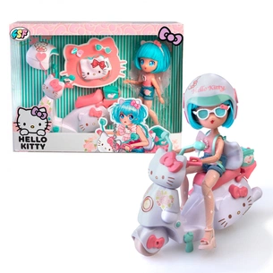 Лялька 4SF Manga Dolls Hello Kitty Красуня Пінк на скутері (HKTF3000) picture 1