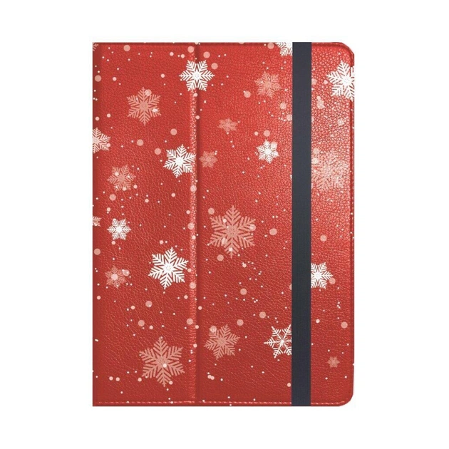 Чохол до планшета Drobak 10"-10.1" сніжинки (Red) (446808) - изображение 1
