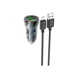 Зарядний пристрій HOCO Z47 Transparent Discovery Edition 2xUSB Black (6931474782236) зображення 1