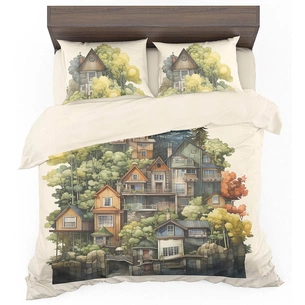 Постільна білизна Home Line Хатки, бязь, полуторний (184468) зображення 1