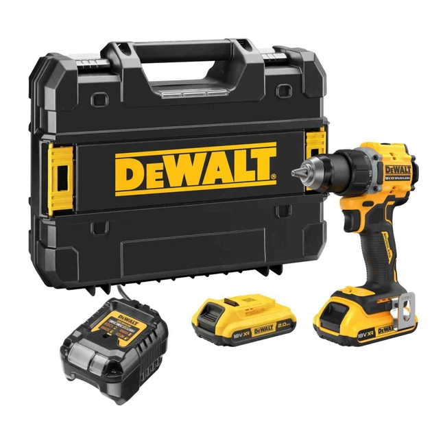 Шуруповерт DeWALT XR Li-Ion 18V, 2x2Ah, 74 Нм, 0-450/0-1650 об/хв, 1.12 кг, TSTAK (DCD794D2T) - picture 6