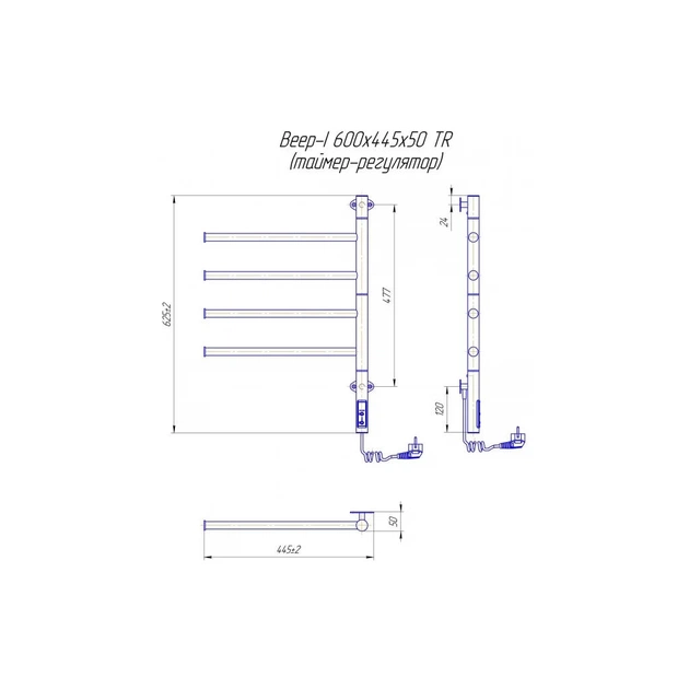Сушарка для рушників MARIO Веєр-І (2.3.0407.11.P) - зображення 4