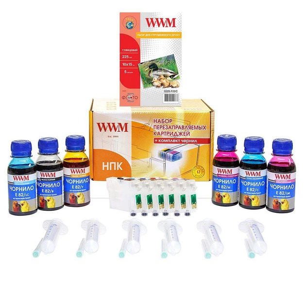 Комплект перезаправляемых картриджей WWM Epson P50/PX660/PX720WD/PX820FWD (RC.T080) - изображение 1
