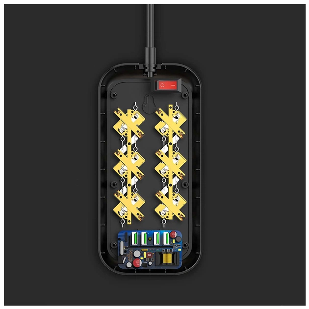 Мережевий фільтр живлення ColorWay CW-CHE64B, 6 розеток/4USB Black (CW-CHE64B) - picture 10
