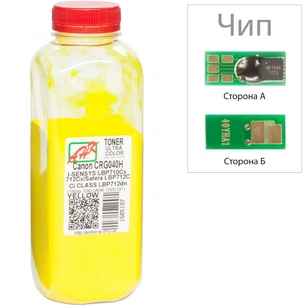 Тонер AHK Canon LBP-710/712, 180г Yellow + chip (1505201) зображення 1