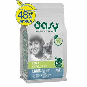 Сухий корм для собак OASY One Animal Protein ADULT Small/Mini з ягням 2.5 кг (8053017348551) зображення 1