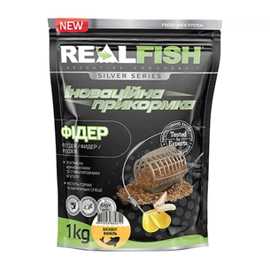 Прикормка Real Fish Silver Series Фідер Бісквіт-ваніль 1kg (809.00.41) зображення 1