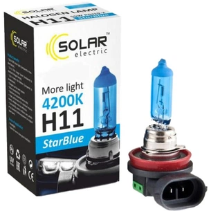 Автолампа SOLAR H11 12V 55W PGJ19-2 StarBlue 4200K (1281) зображення 1