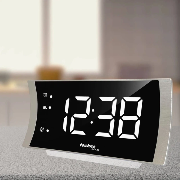 Настільний годинник Technoline з радіо Silver (DAS301809) - picture 4