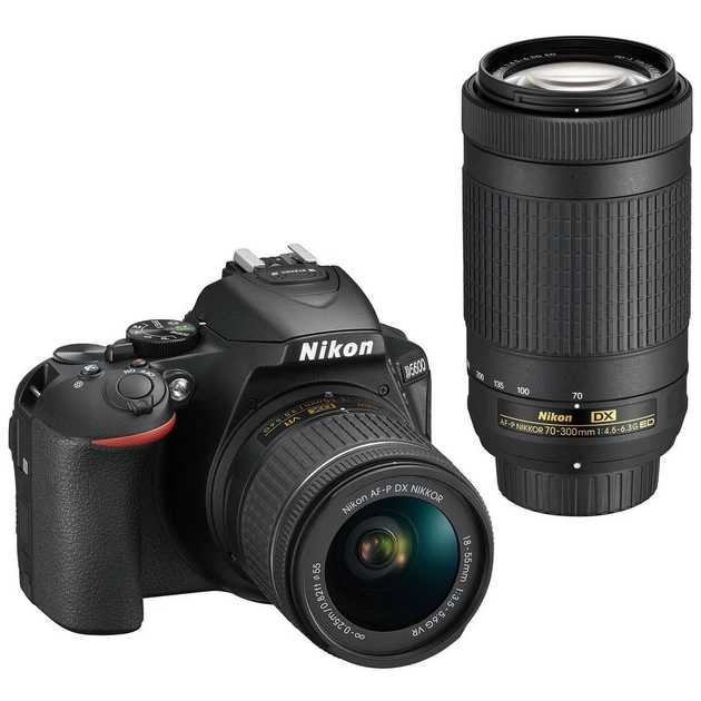 Цифровий фотоапарат Nikon D5600 AF-P 18-55 VR + AF-P 70-300 VR Kit (VBA500K004) - изображение 1