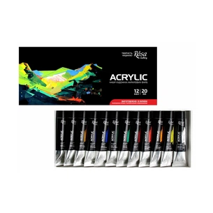 Акрилові фарби Rosa Gallery 12 кольорів у тубах 20 мл (4823098505471) зображення 1