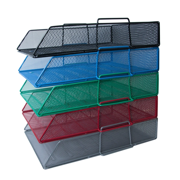 Лоток для паперів Buromax горизонтальний, металевий, червоний (BM.6254-05) - picture 2