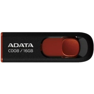 USB флеш накопичувач ADATA 16Gb C008 Black/Red USB 2.0 (AC008-16G-RKD) зображення 1
