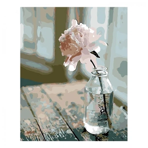 Картина по номерам Strateg Ніжна рожева півонія 40х50 см (VA-2106) зображення 1