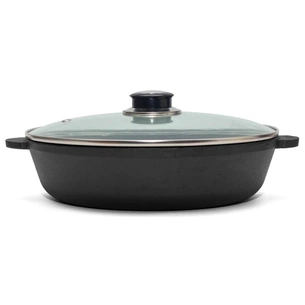 Сковорода Brizoll Monolith чавунна зі скляною кришкою 240х60 мм (M2460U-6) зображення 1