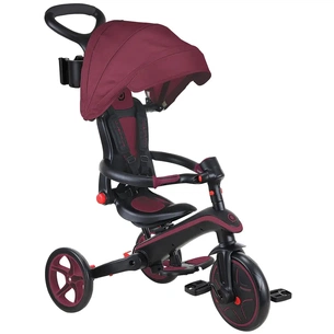 Дитячий велосипед Globber Explorer trike Foldable 4 в 1, бордовий (732-202-2) изображение 1