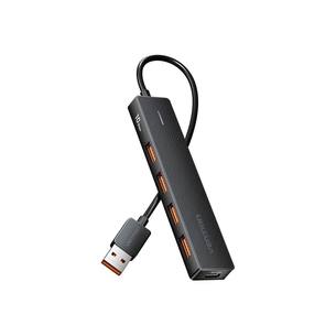 Концентратор Vention USB to 4xUSB 3.2 Gen2 + USB-C 10Gbps 0.15m black (CHOBB) зображення 1
