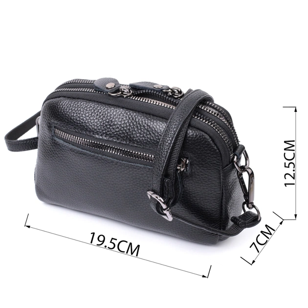 Сумка Vintage З натуральної шкіри Чорна (22807) - зображення 3