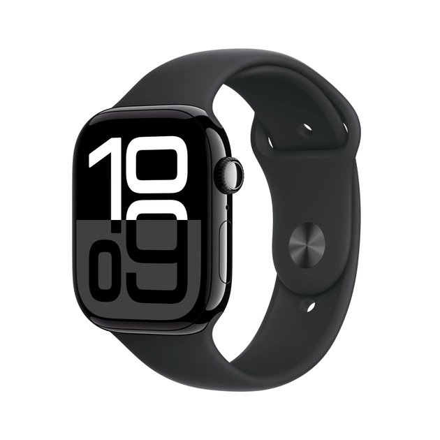 Смарт-годинник Apple Watch Series 10 GPS + Cellular 42mm Natural Titanium Case with Stone Grey Sport Band - S/M (MWXD3QH/A) - зображення 1