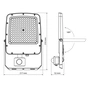 Прожектор Videx F5 100W 3000-5000-6500K з датчиком руху 230V White (VL-F5-100CW-S) - зменшене зображення 11